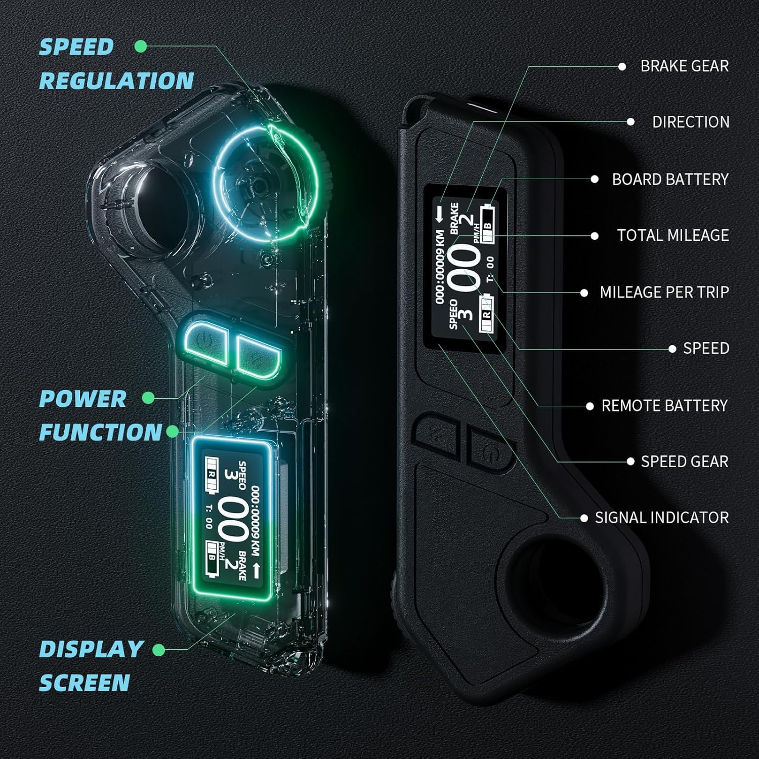 DNASKATE M8 Electric Skateboard with Remote 15/22 Mph Top Speed 9/15/Miles Range
