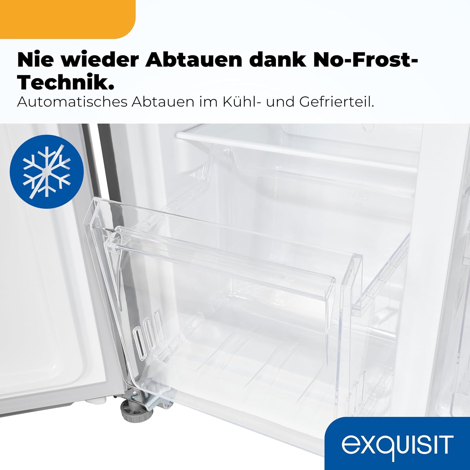 Exquisit Side-by-Side Kühlschrank | 442 l Nutzinhalt, Energieeffizienzklasse D, 39 dB(A) | No Frost Kühlen und Gefrieren, Schnellgefrieren, Temperaturregelung, LED-Display | SBS546-040D anthrazit