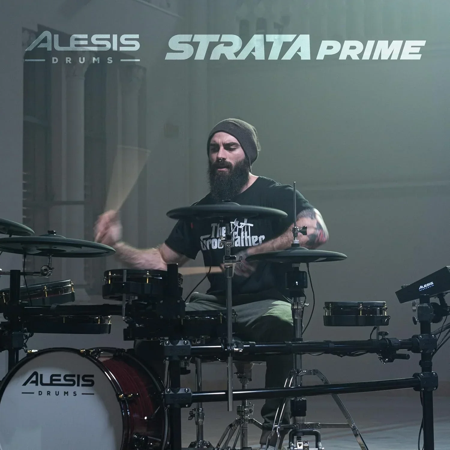 Alison Strata Prime Electronic Drum Set with Touch Screen Dual Area Grid Head