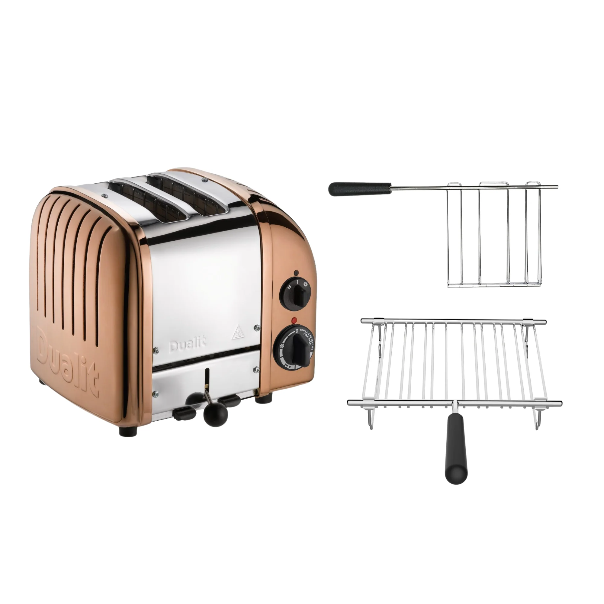 2025 Dualit Toaster Set 2 �C 2-sleuf Broodrooster met Broodjeshouder en Sandwich Tang