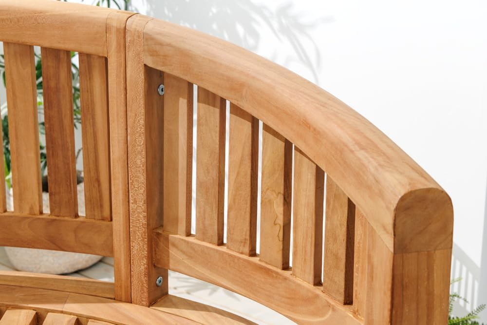 riess-ambiente.de Massive Gartenbank XXL Empire Teak 150cm Natur Teakholz