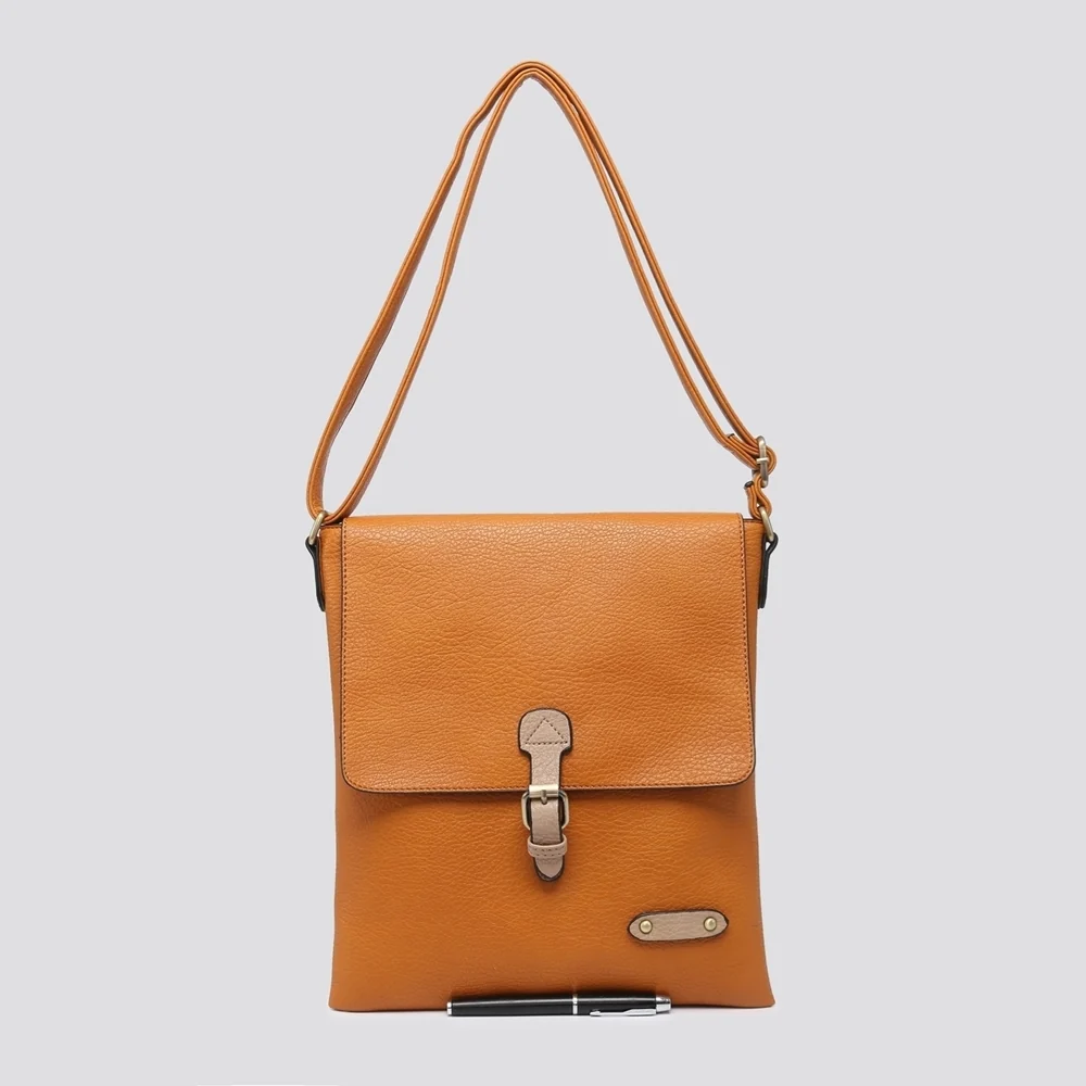 Pia Satchel Crossbody Bag | Tan