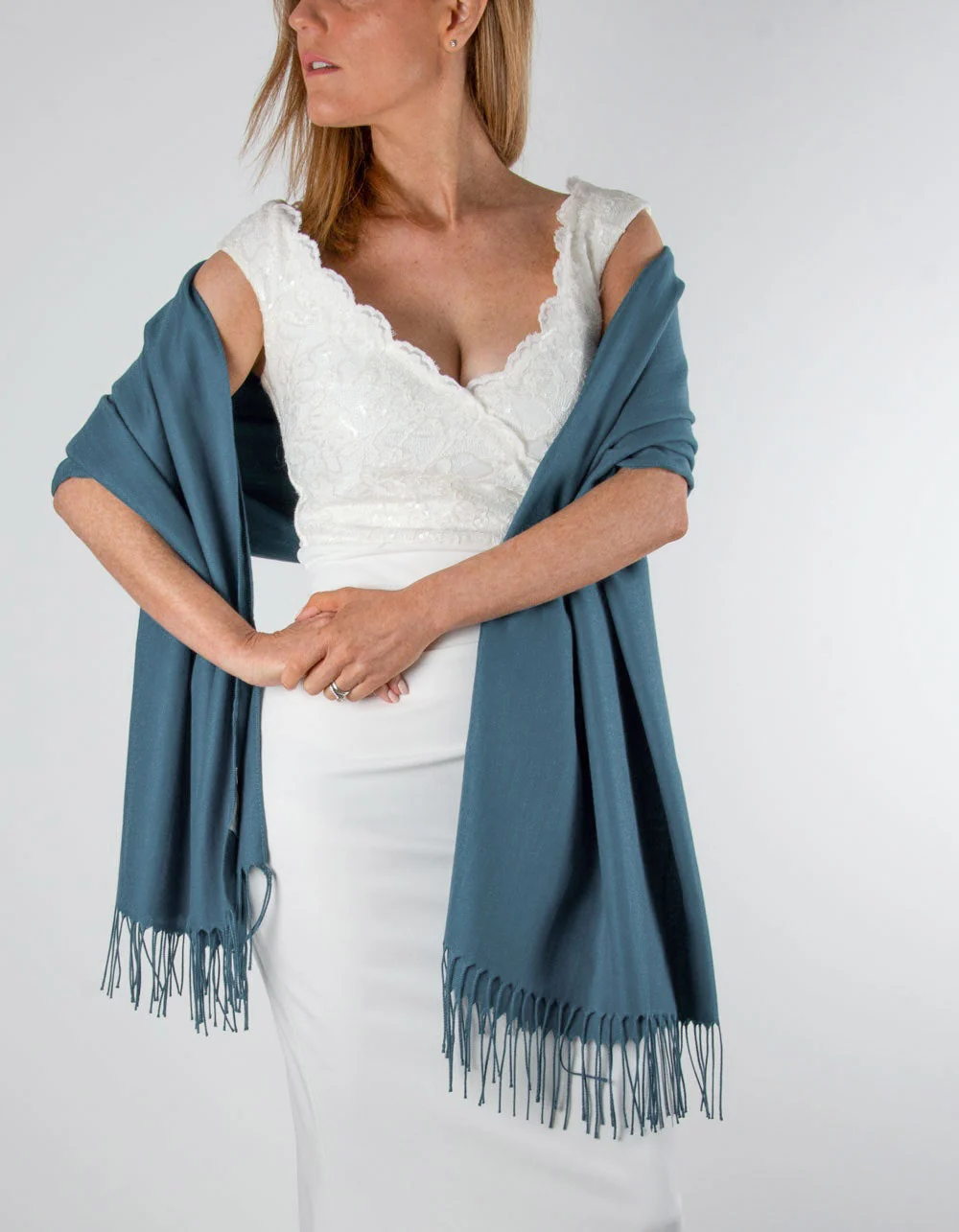 Denim Blue Wedding Pashmina