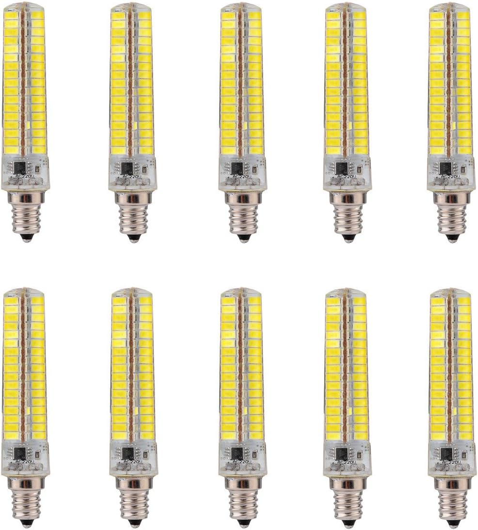 Dimmbar E12 7 W 136 SMD 5730 600-700 lm Warmweiß, Kaltweiß, Corn Leuchtmittel AC 110 V/AC 220 V (10 Stück) (10 Stück) (Farbe: 220 V, Größe: Warmweiß) (110 V Kaltweiß)