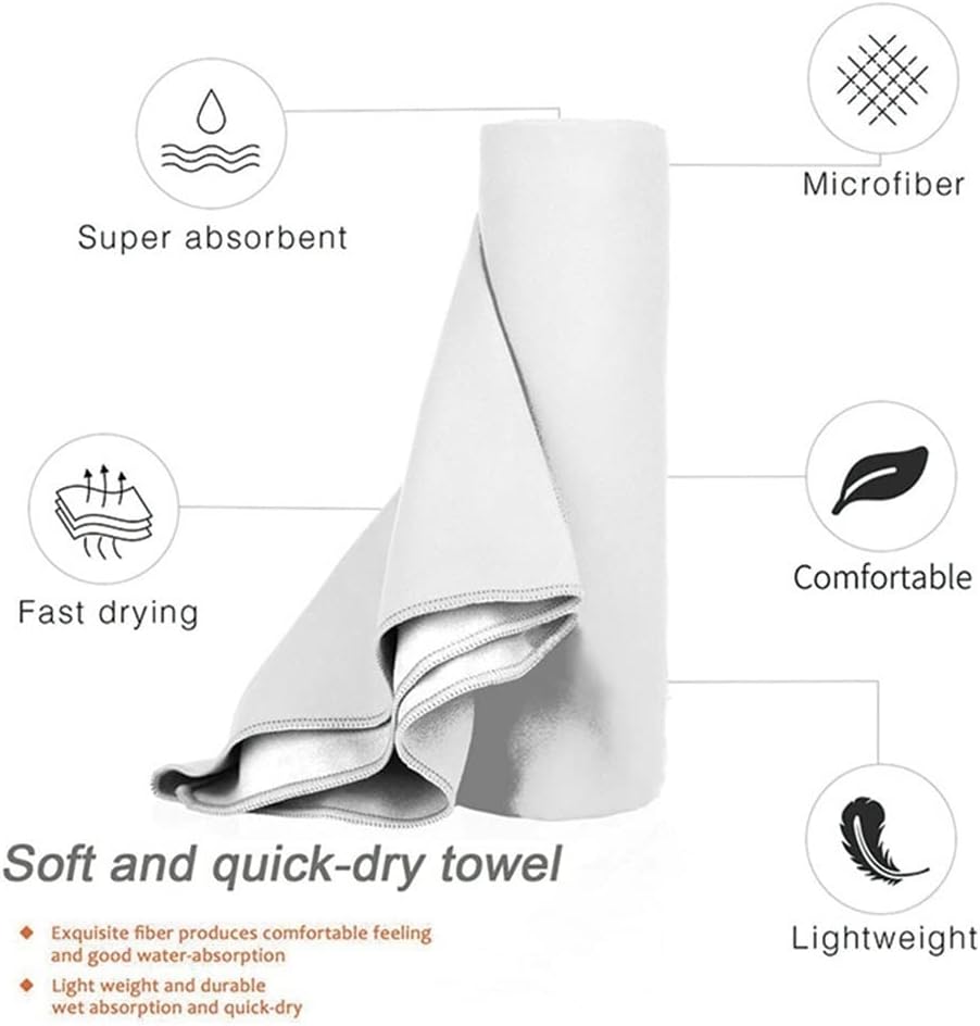 LiChA 2pc Beach Towel Outdoor Quick Drying Water Sports Towels Portable Yoga Mat Beach Chair Cover