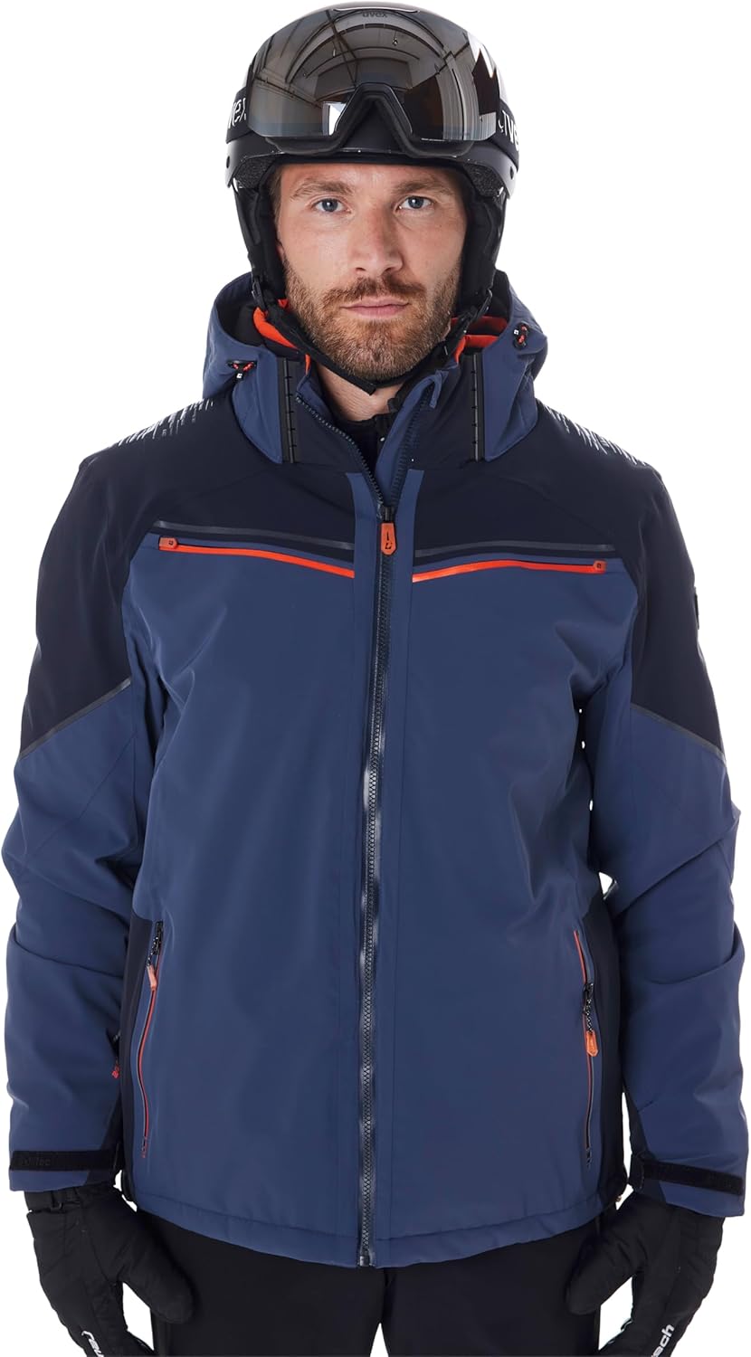 Killtec Herren Ksw 51 Mn Ski Jckt Skijacke/Funktionsjacke mit abzipbarer Kapuze, Schneefang und Unterarmventilation