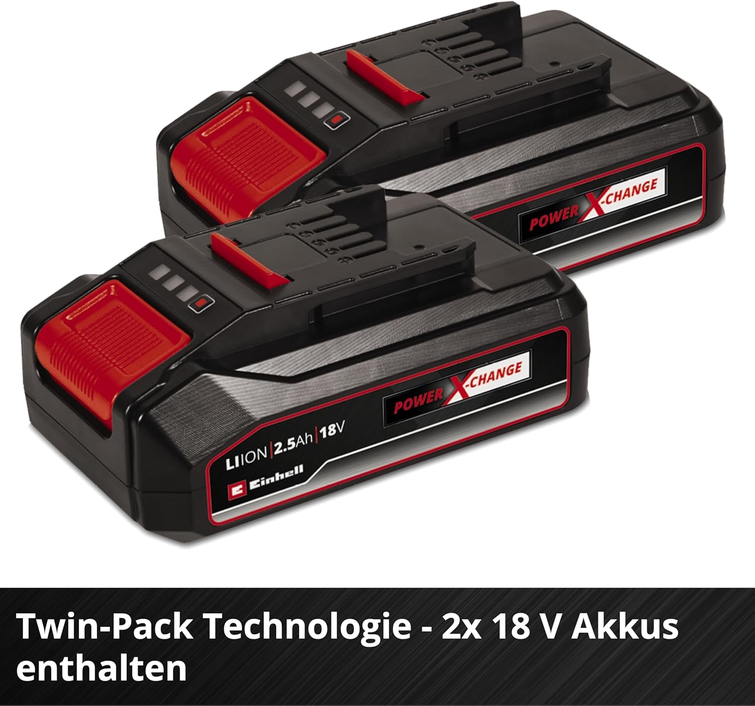 Einhell Akku-Rasenmher GE-CM 36/33 Li Kit Power X-Change (36 V, 33cm Schnittbreite, bis 250 m, 30L Fangkorb, 25-65 mm Schnitthhe, inkl. 2x 2,5 Ah Akkus + 2x Ladegerte)
