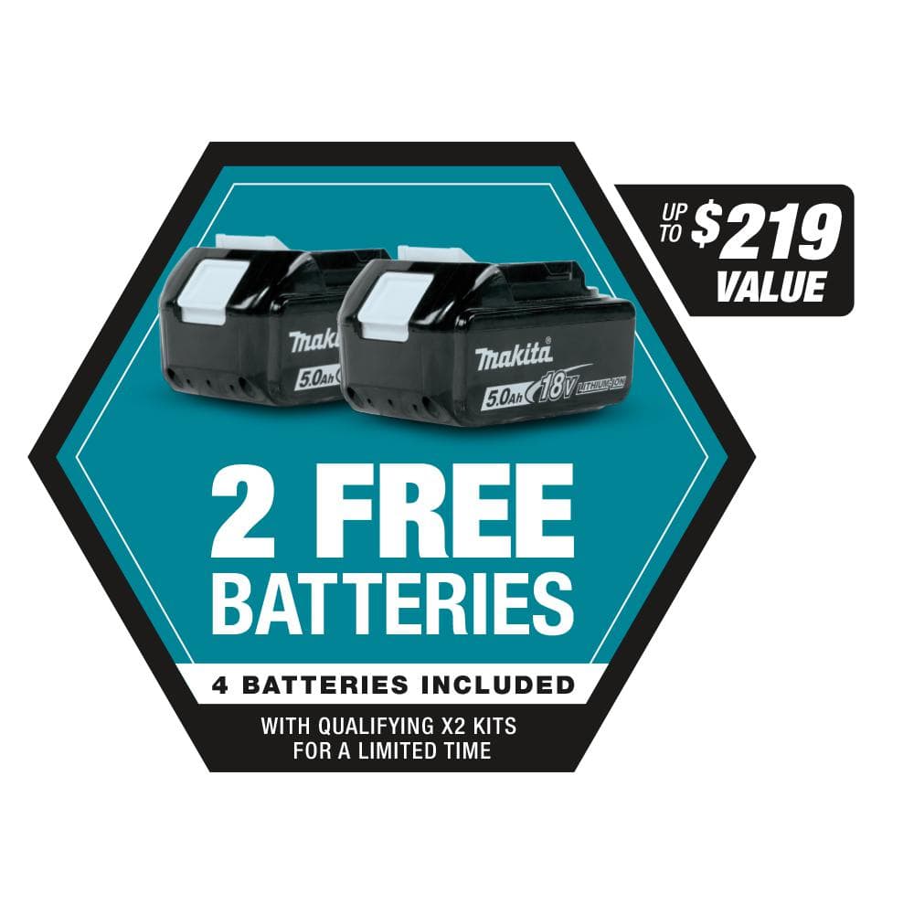 21 in. 18-Volt X2 (36-Volt) LXT Lithium-Ion Cordless Walk Behind Self Propelled Lawn Mower Kit with 4 Batteries (5.0 Ah) XML08PT1