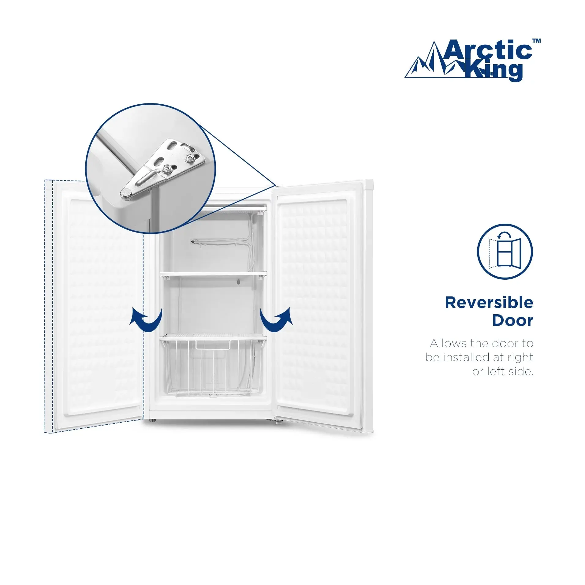 Arctic King 3.0 Cu. Ft. Staande Vriezer met Roestvrijstalen Deur, E-Star