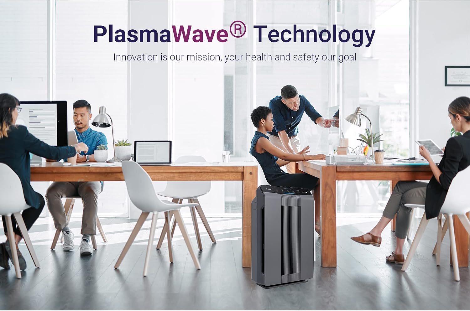 WINIX 5300-2 luftreiniger Allergiker, CADR 390m³/h, 99㎡, Air Purifier für Raucherzimmer gegen Allergien, Staub, Pollen, Tierhaare, Luftqualitätsanzeige, Auto Schlafmodus
