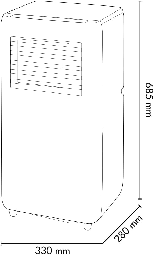 Argo Mobiles Klimagerät Kary 8000 BTU, Bewegliche Klimaanlage | Kühlung, Ventilation, Entfeuchtung – Geringe Umweltbelastung (Umweltfreundliches R290-Kältemittel), Fenster-Kit Inkl.