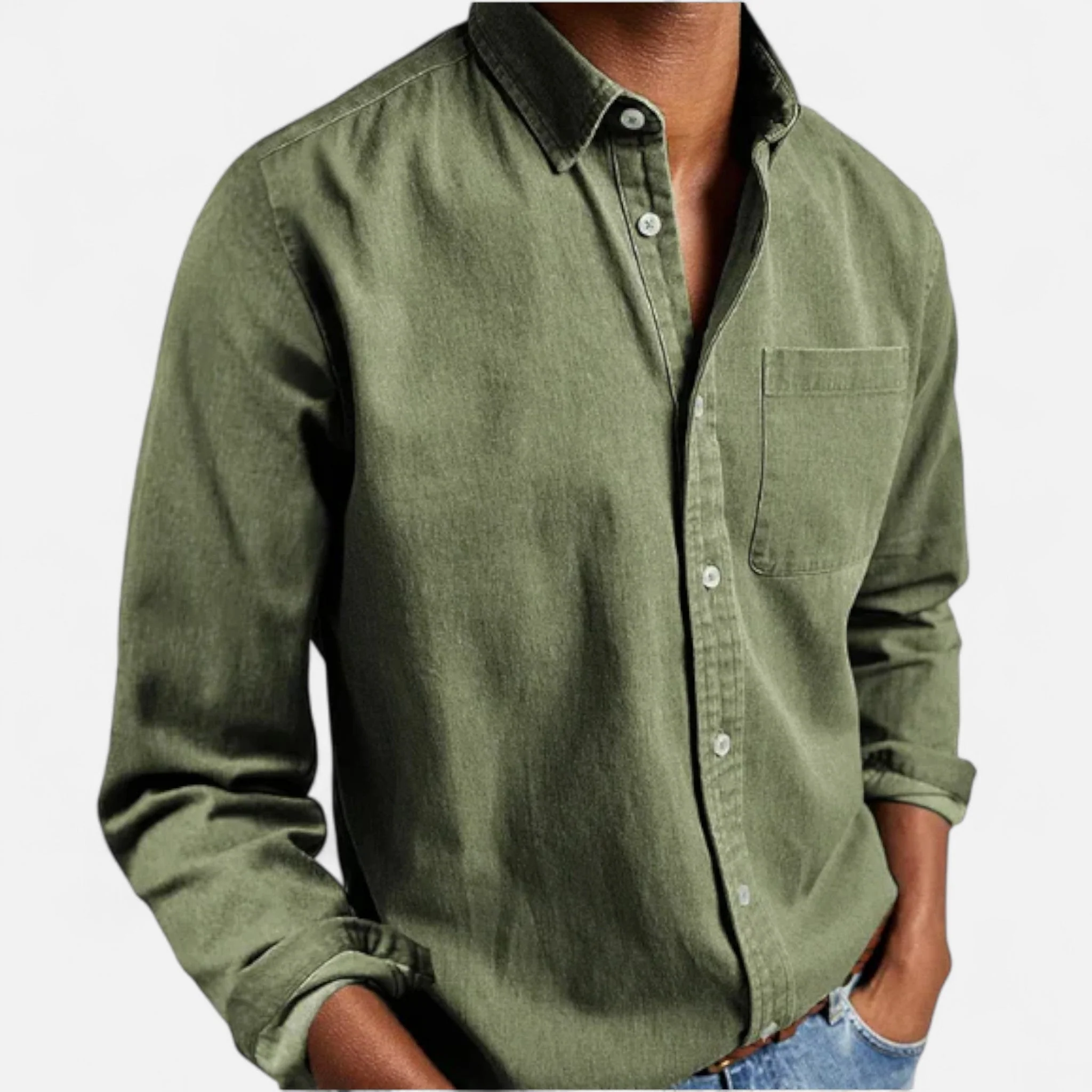 Klassisches Herren-Jeanshemd aus Premium-Baumwolle