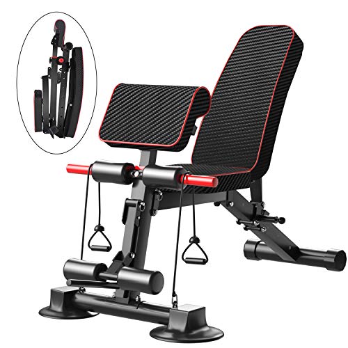 2025 Verstelbare Halterbank - Multifunctionele Halterbanken voor Full-Body Training, Opvouwbaar en Plat