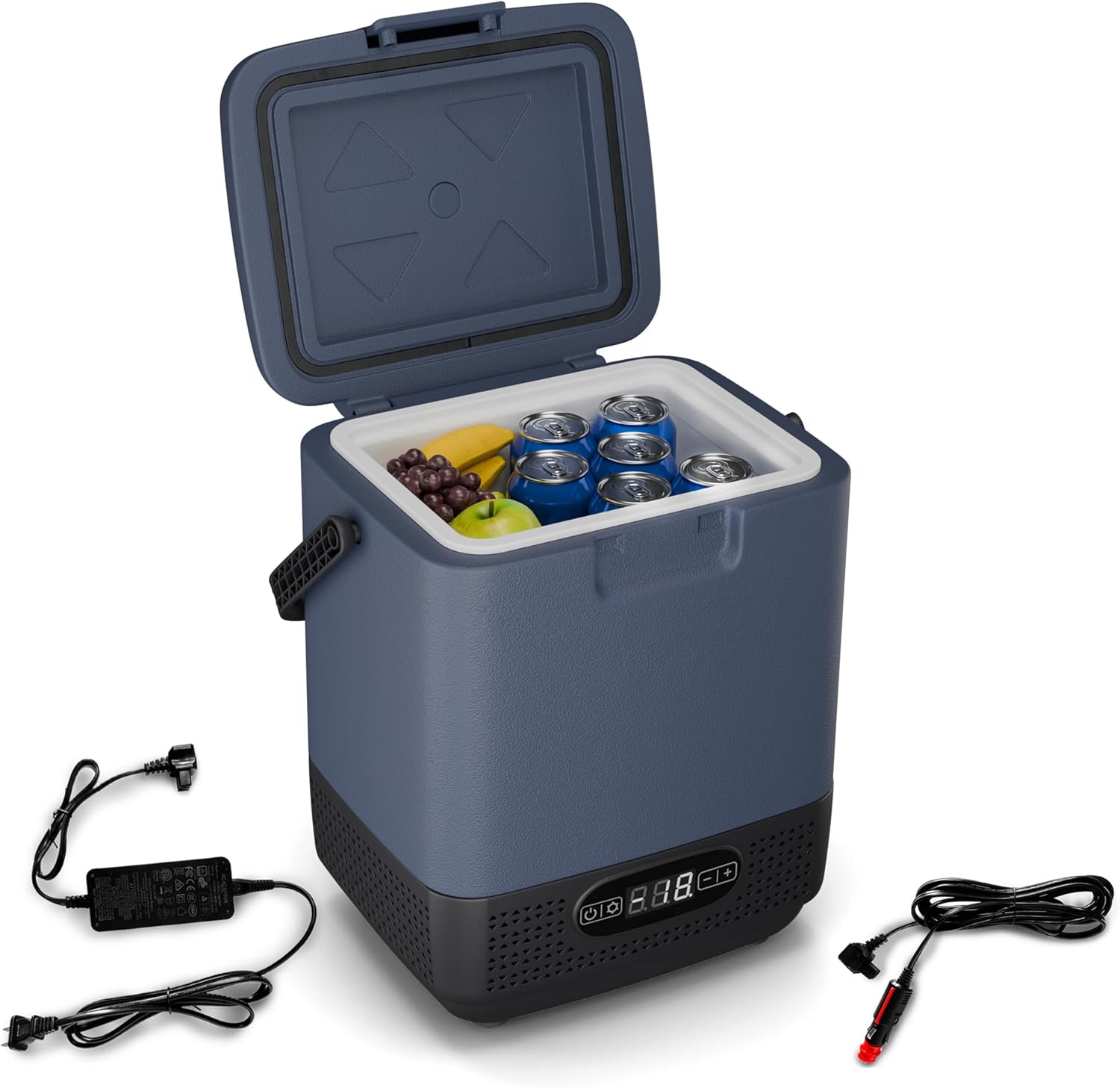 Klarstein SwiftFrost 12L Kompressor Kühlbox mit Gefrierfach – tragbare elektrische Kühlbox, LED-Anzeige, Dual Power (12 V/230 V), –20 °C bis 20 °C, ECO- und MAX-Modus, ideal für Camping und Auto