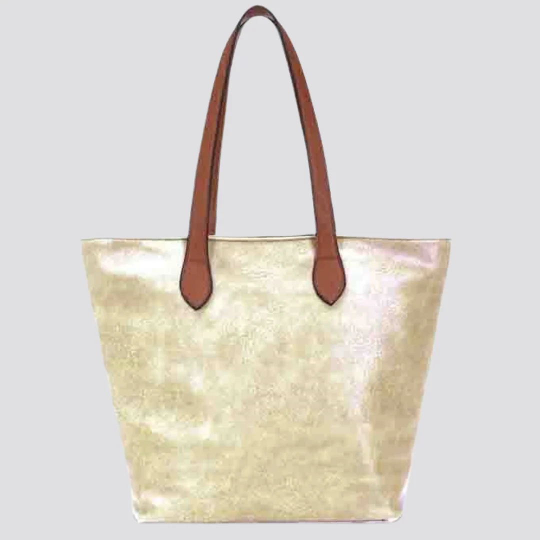 Anna Shopper Tote Bag | Gold