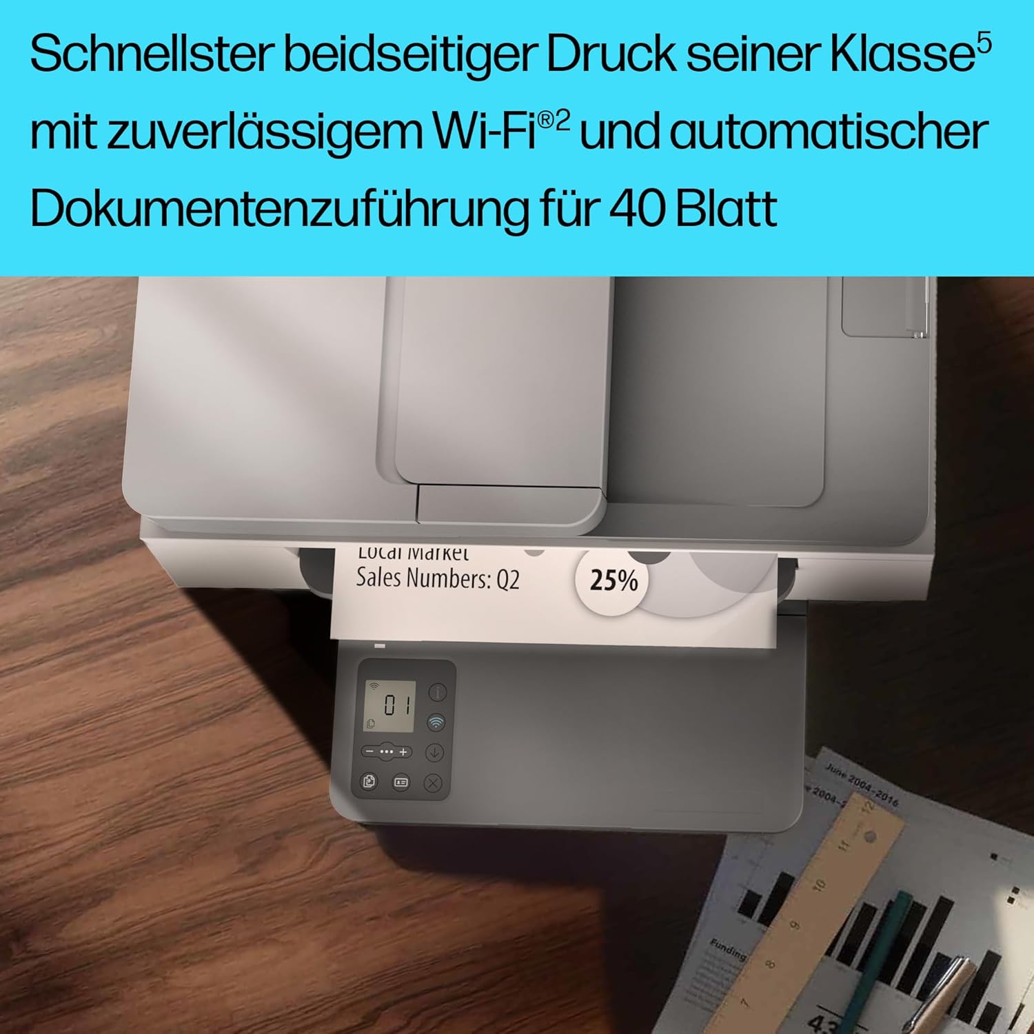 HP LaserJet MFP M235sdw Multifunktions-Laserdrucker Schwarzweiß, Drucken, Kopieren, Scannen, Automat.beidseitiger Druck, Dual-Band Wi-Fi, USB, LAN, HP Smart App, Intelligente Benutzeroberfläche