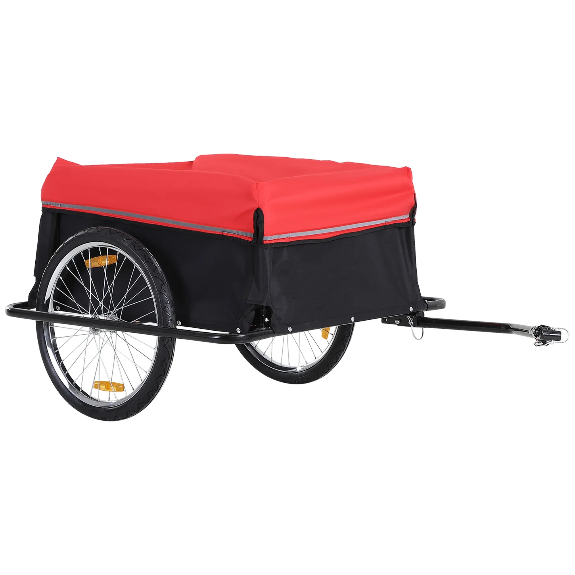 HOMCOM fietsaanhanger bagagewagen opvouwbaar grote transportbox