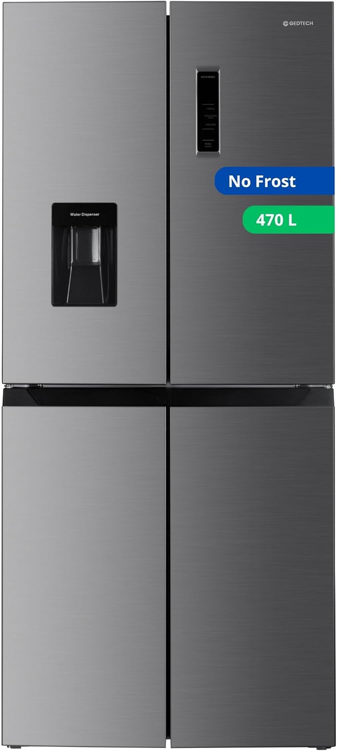 GEDTECH Réfrigerateur multi-portes GMP470IXT 470L (301L + 169L) - Distributeur d'eau - No Frost - Inox