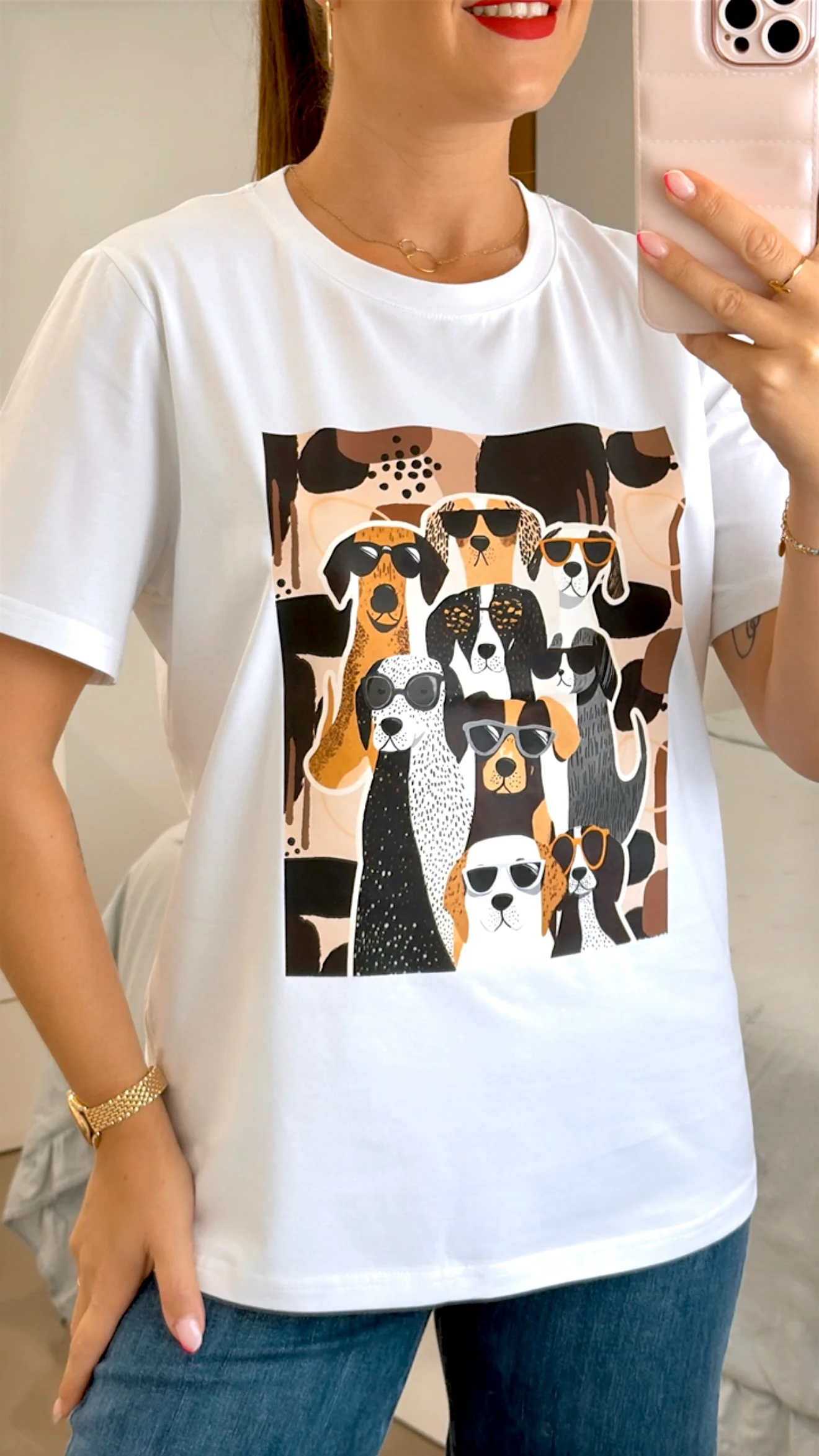 CAMISETA PERROS GAFAS