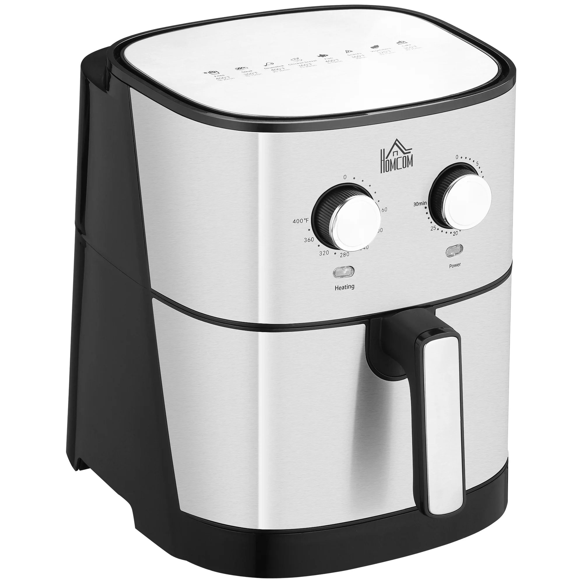 2025 Heetluftfriteuse, 1700 W, 6,9 liter, heteluchtoven met 360�� luchtcirculatie, instelbare temperatuur, timer en antiaanbakmand voor vetvrij of vetarm koken