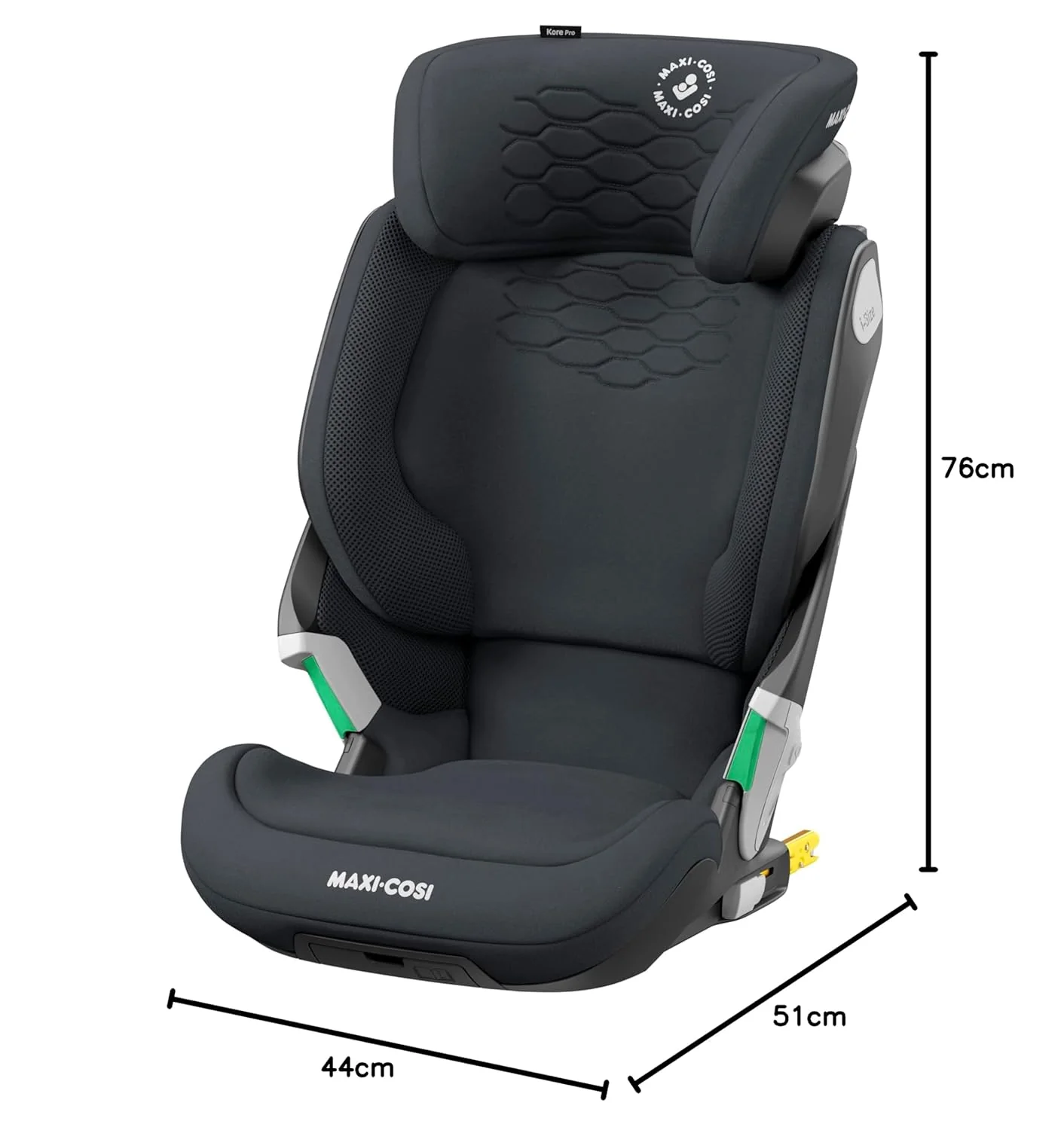 Maxi-Cosi Kore Pro i-Size Kindersitz, 3.5–12 Jahre, 100–150 cm, ClickAssist Licht, Verstellbare Höhe/Breite, Side Protection System+, Authentic Cognac