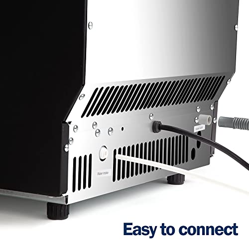EUHOMY Commercial Ice Maker Machine, 100lbs/24H Stainless Steel Under Counter