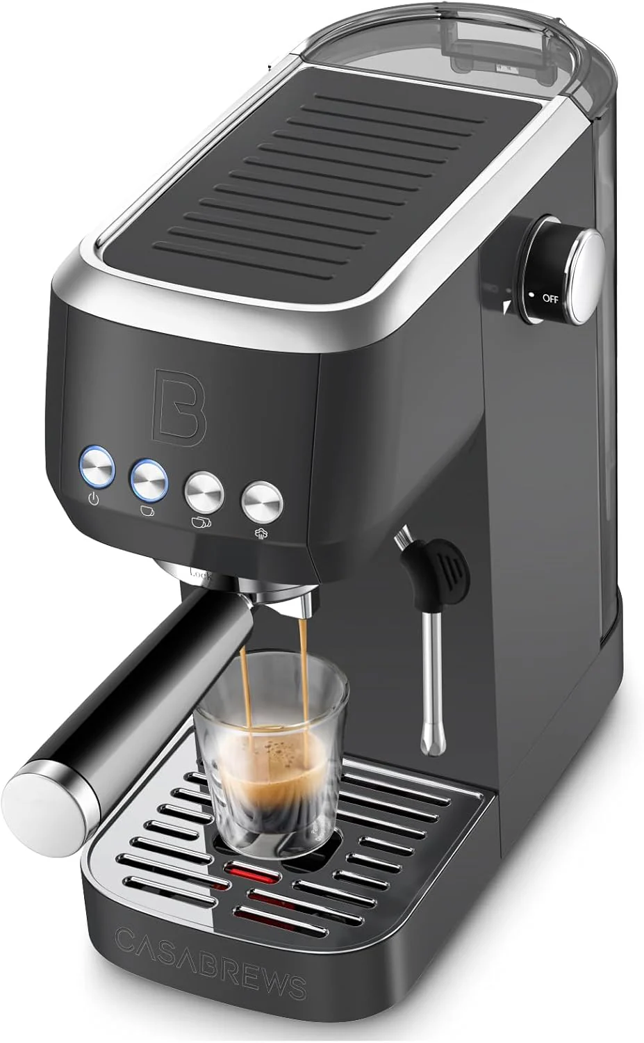 CASABREWS 3700 Essential Espresso Machine 20 Bar, Stainless Steel Cappuccino