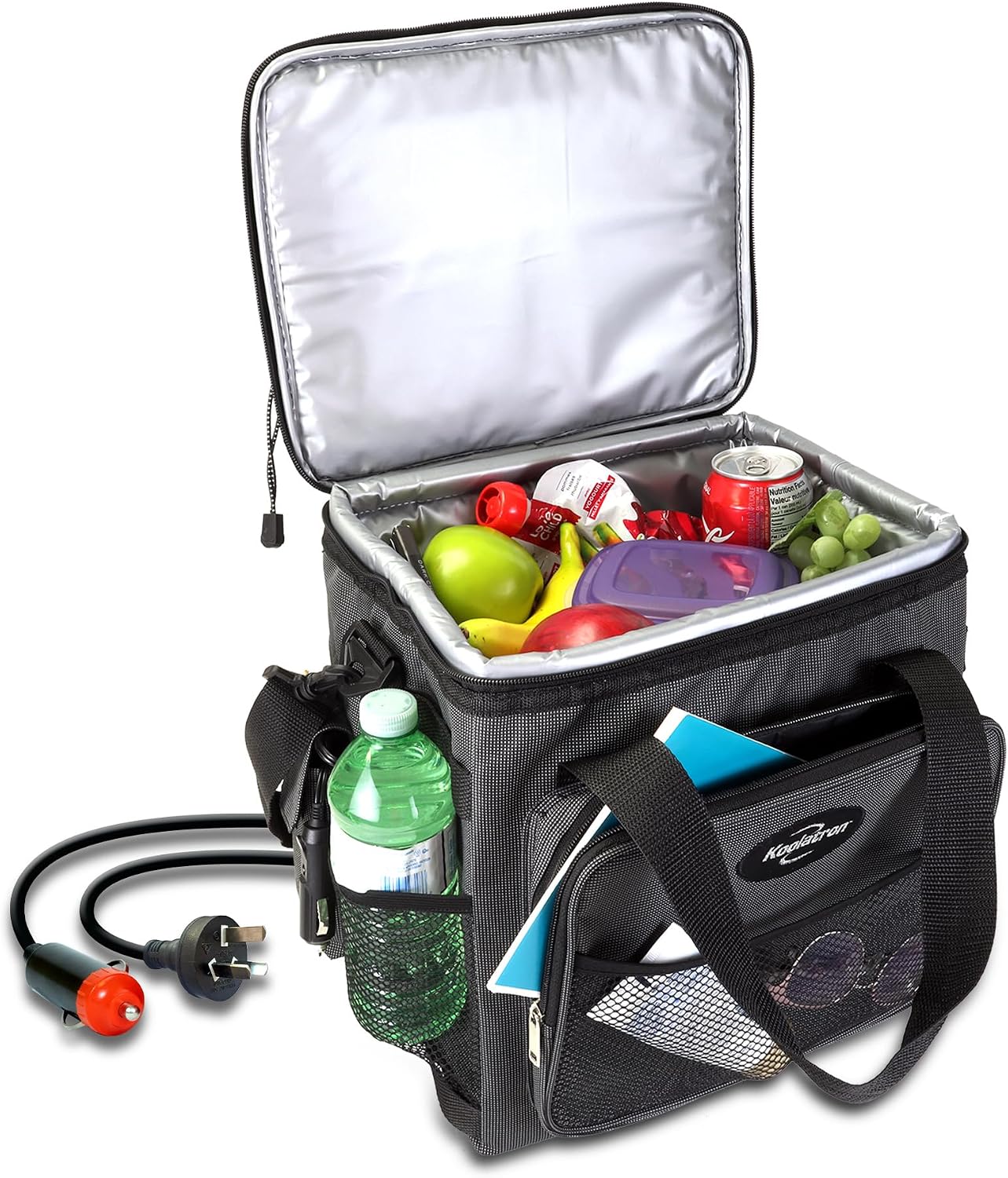 Koolatron Sac Isotherme 13L Glacière Électrique Glacière Portable 12V Mini Réfrigérateur Étanche Voiture Bandoulière Réglable Sacs Souples pour Déjeuner Boissons Camping