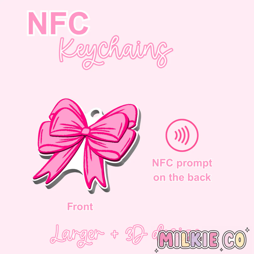 Large Bow NFC Keychain