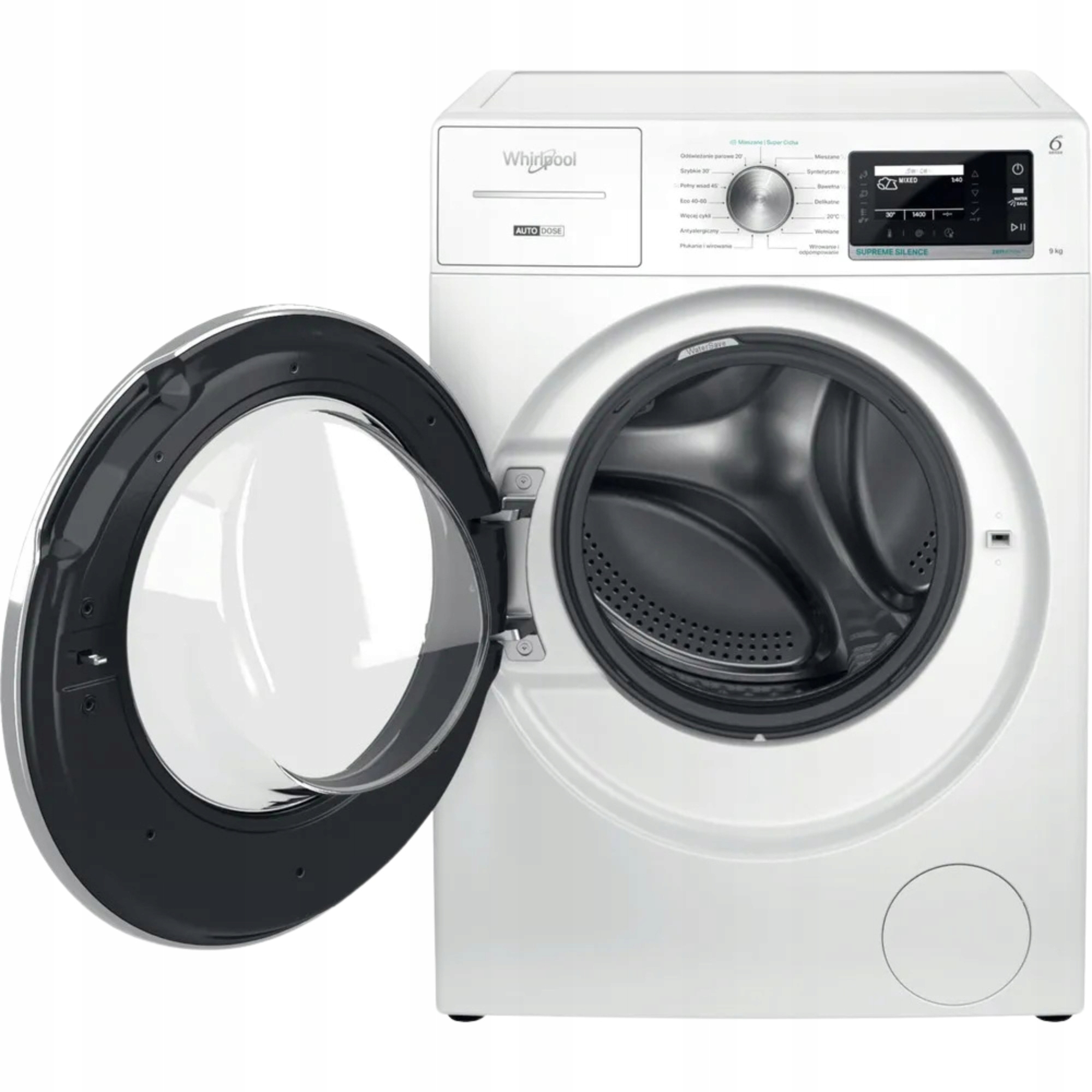 Pralka Whirlpool W8 99AD Silence PL 9kg 6. Zmysł AutoDose 60cm
