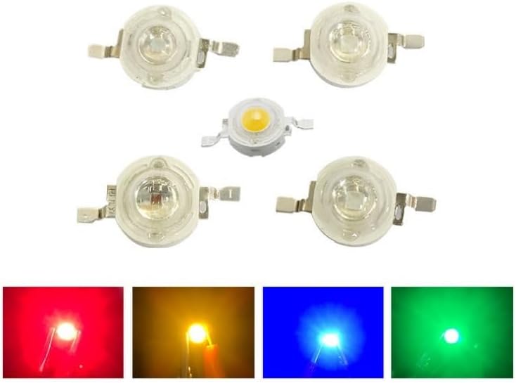 1000 Stück LED 0,5 W 1 W 3 W 3 V 35 mli 45 mli Hochleistungs-Lampenperlen Warmweiß Blau Rot Grün Gelb Rosa RGB-Chip für Leuchtmittel (Farbe: Grün, Größe: 3 W, 45 ml, 700 mA)