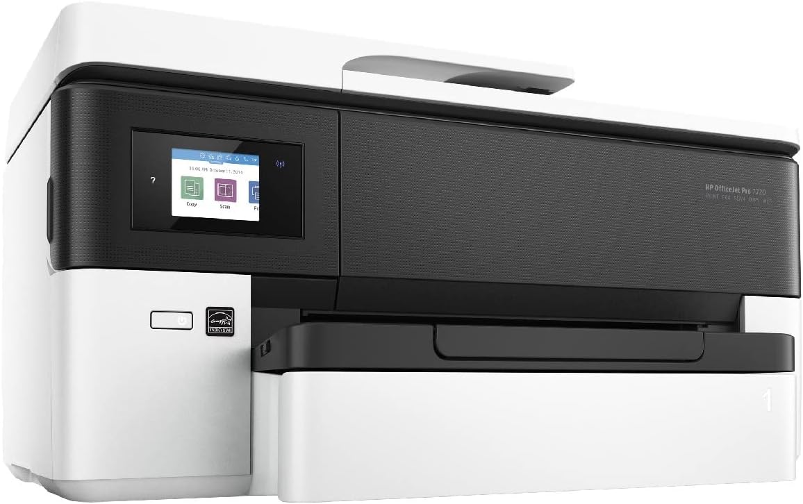 HP OfficeJet Pro 9720e A3-Multifunktionsdrucker, Drucken bis A3, 3 Monate gratis drucken mit HP Instant Ink inklusive, HP+, Drucker, Scanner, Kopierer, Fax, WLAN, LAN, Duplex, Airprint, Grau-Weiß