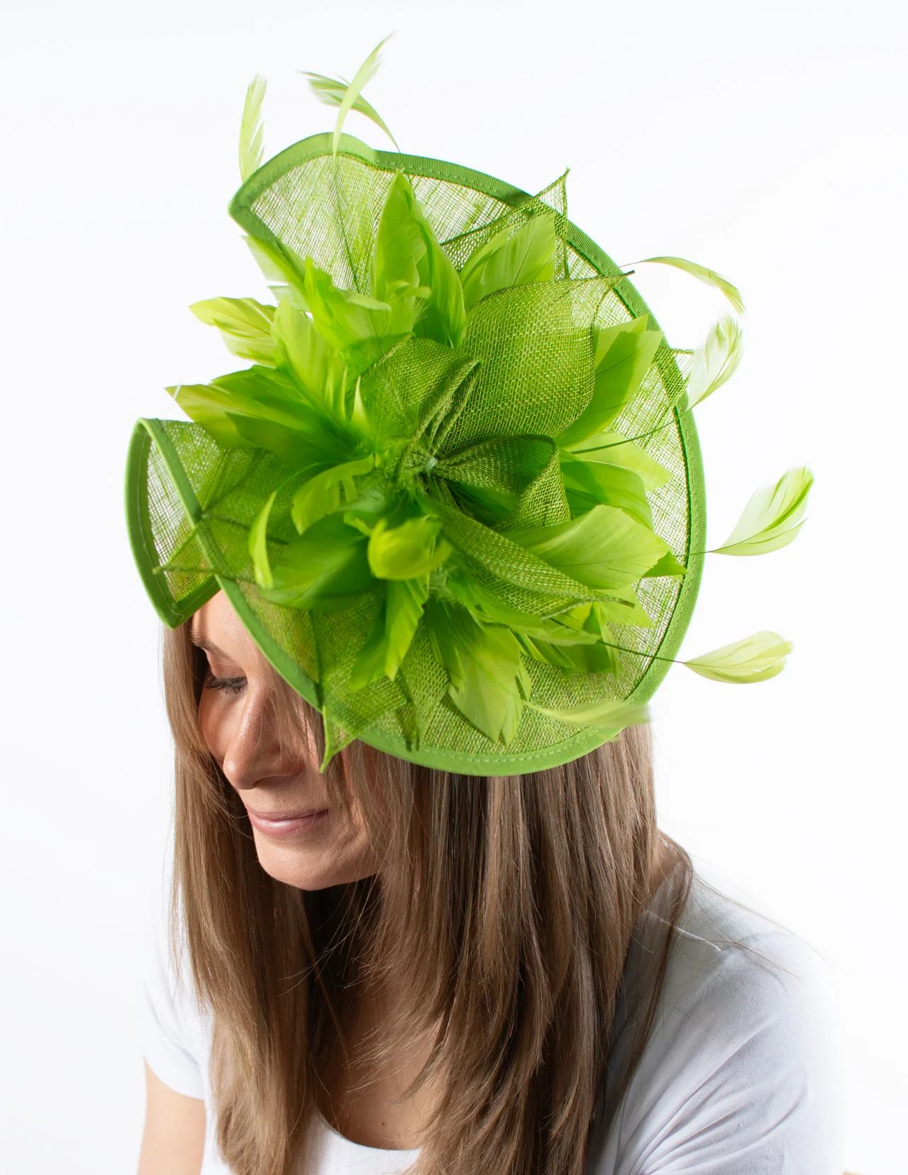 Fascinator | Fancy Floral Hat | Lime