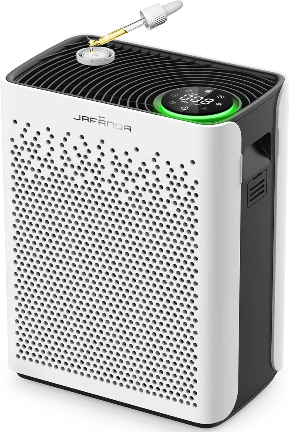 Jafanda JF280 Luftreiniger für Schlafzimmer/Raucherzimmer/Staub & Allergiker– 20dB Schlafmodus, Automatik, – AHAM-Geprüft, H13-HEPA-Filter mit Echtzeit-PM2.5-Anzeige, CADR 153CFM