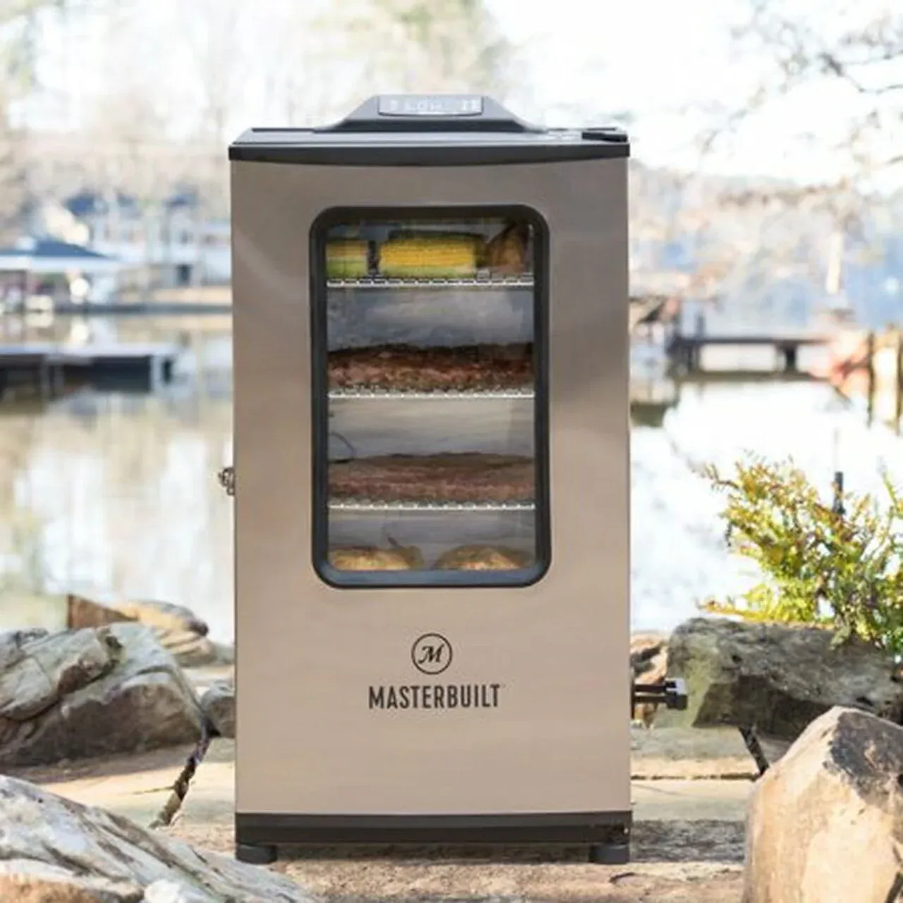 Masterbuilt 40-inch Bluetooth Digital Electric Smoker in Stainless Steel