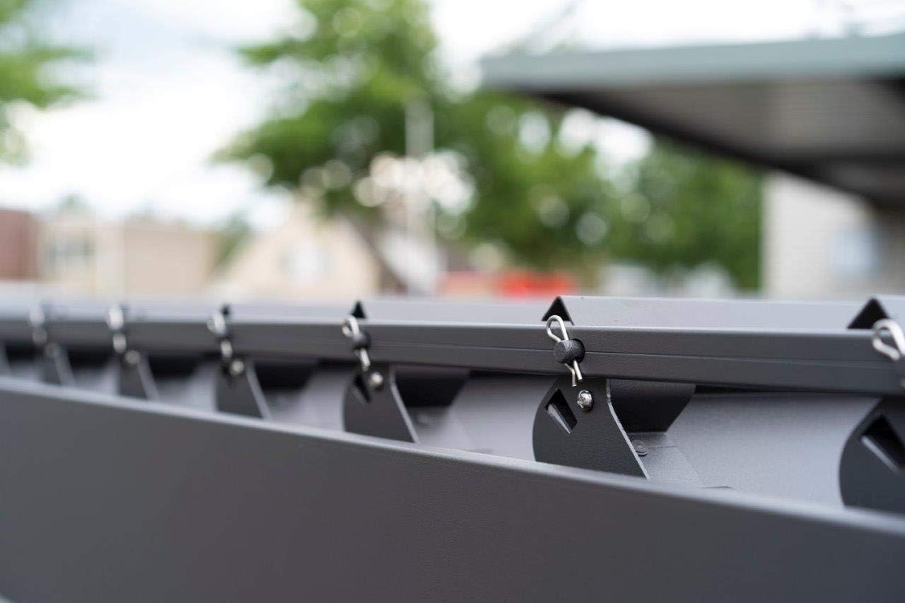 Mirador Basic Pavillon 3 x 3 m Wasserdicht - Pergola mit Lamellendach - Aluminium/Stahl Terrassenüberdachung - Schwarz - 88MM