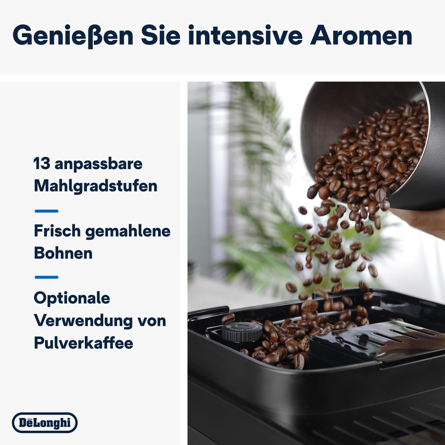 De'Longhi Magnifica Evo Next ECAM312.80.TB, Kaffeevollautomat mit 13 Getränken (Cappuccino, Espresso, Latte Macchiato), 2,4'' TFT Farbdisplay, LatteCrema Milchsystem, 2-Tassen-Funktion, Titan