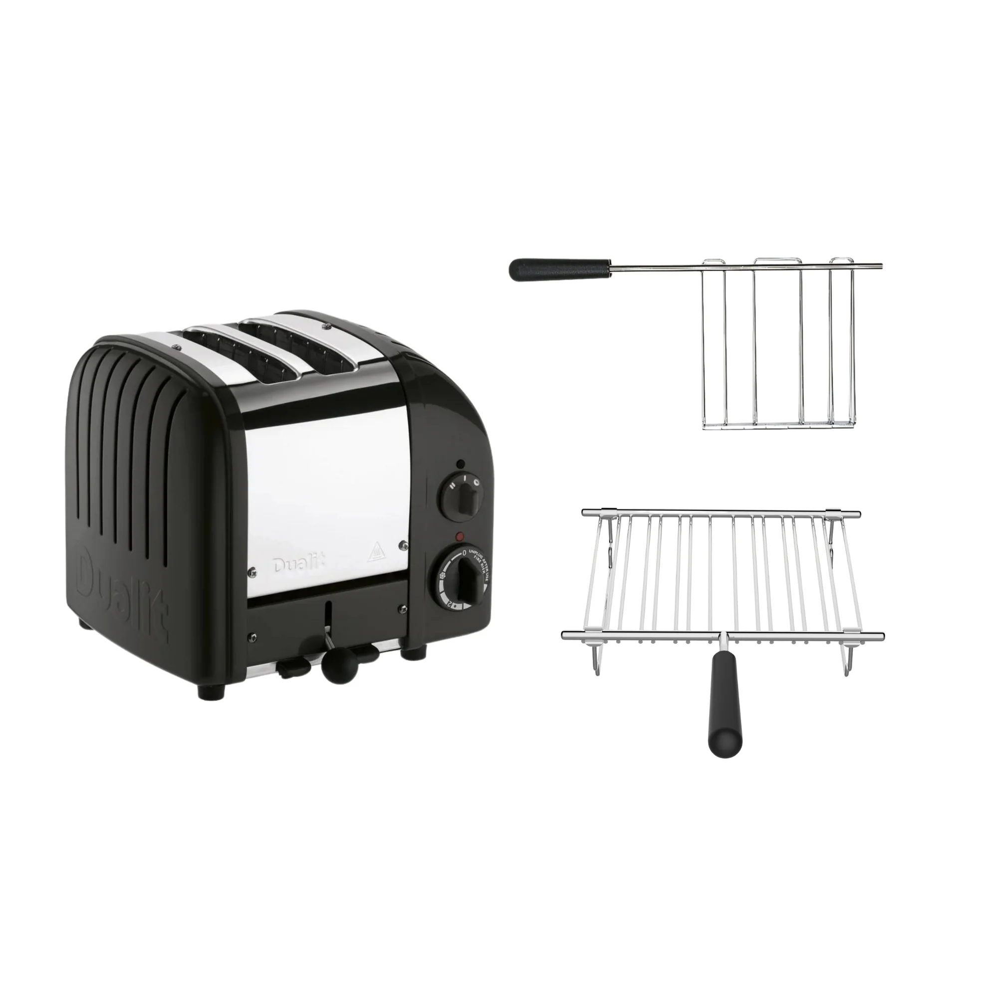 2025 Dualit Toaster Set 2 �C 2-sleuf Broodrooster met Broodjeshouder en Sandwich Tang