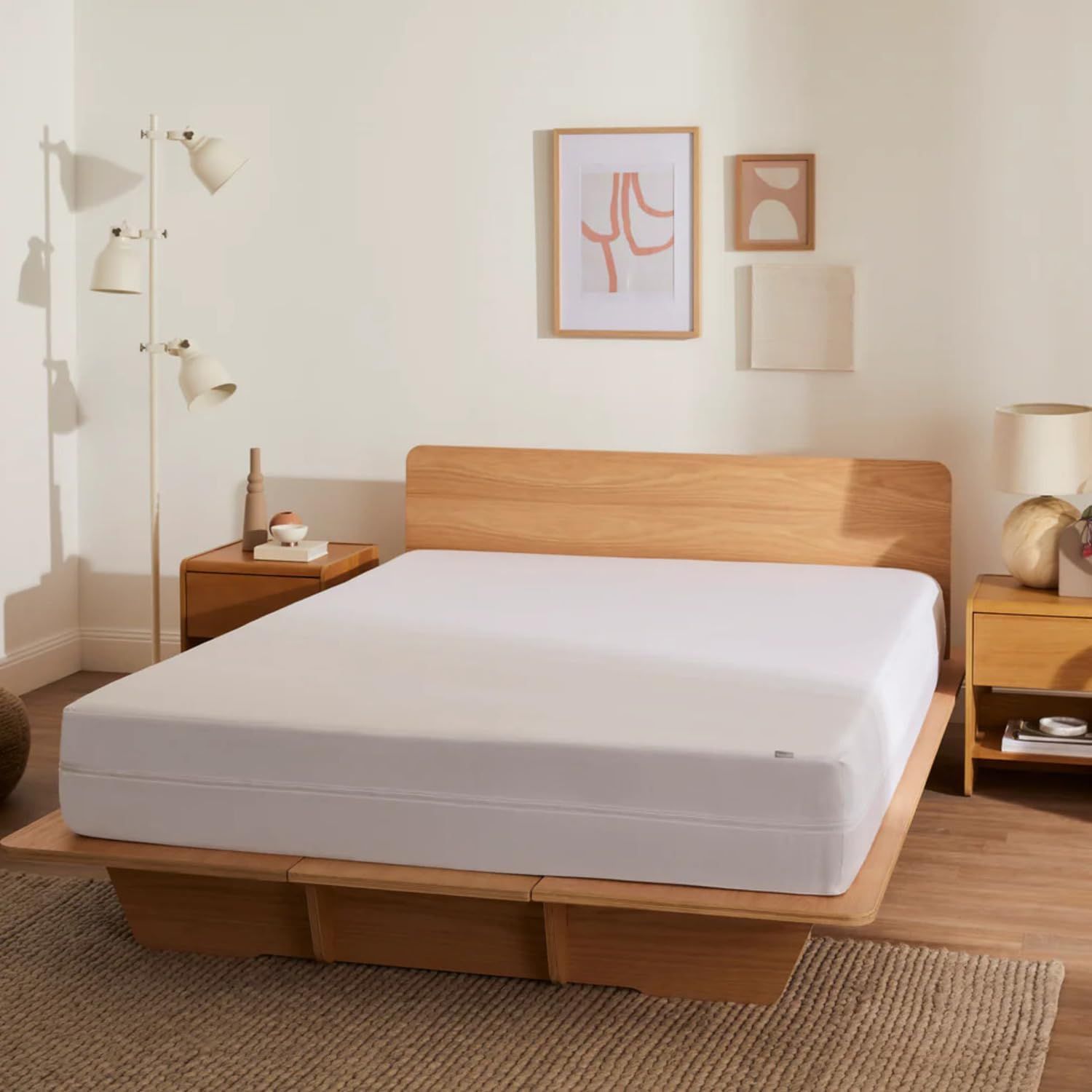 Eco-Friendly Queen Mattress Protector by Koala, White