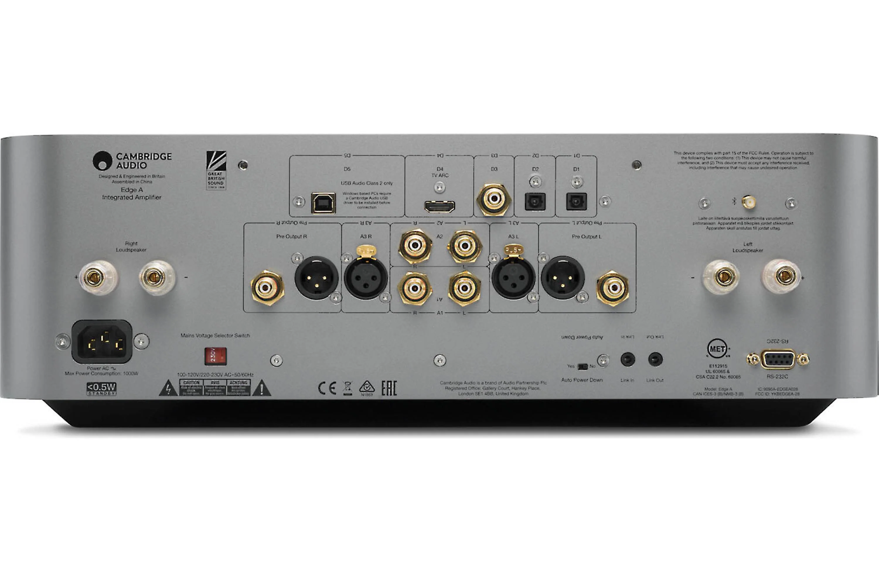 Cambridge Audio Edge A Integrated amplifier with built-in DAC and Bluetooth---SOLD