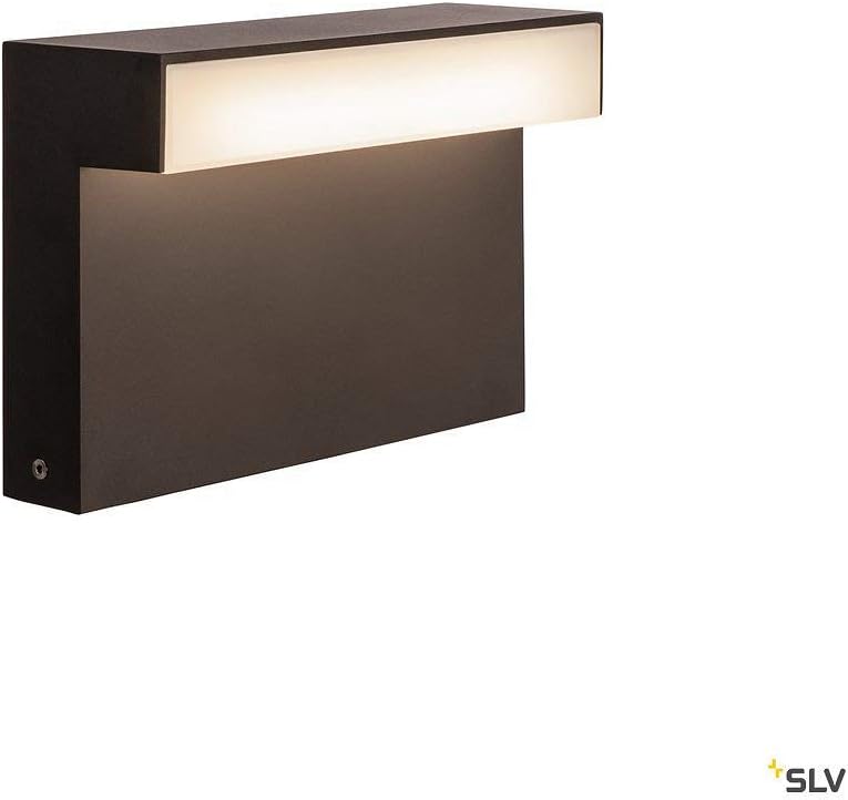 SLV Stehleuchte L-LINE OUT 30 FL/LED Außen-Beleuchtung für Wege, Wände, Eingänge, Outdoor Garten-Lampe / IP65 11.5W 810lm anthrazit, 1003536