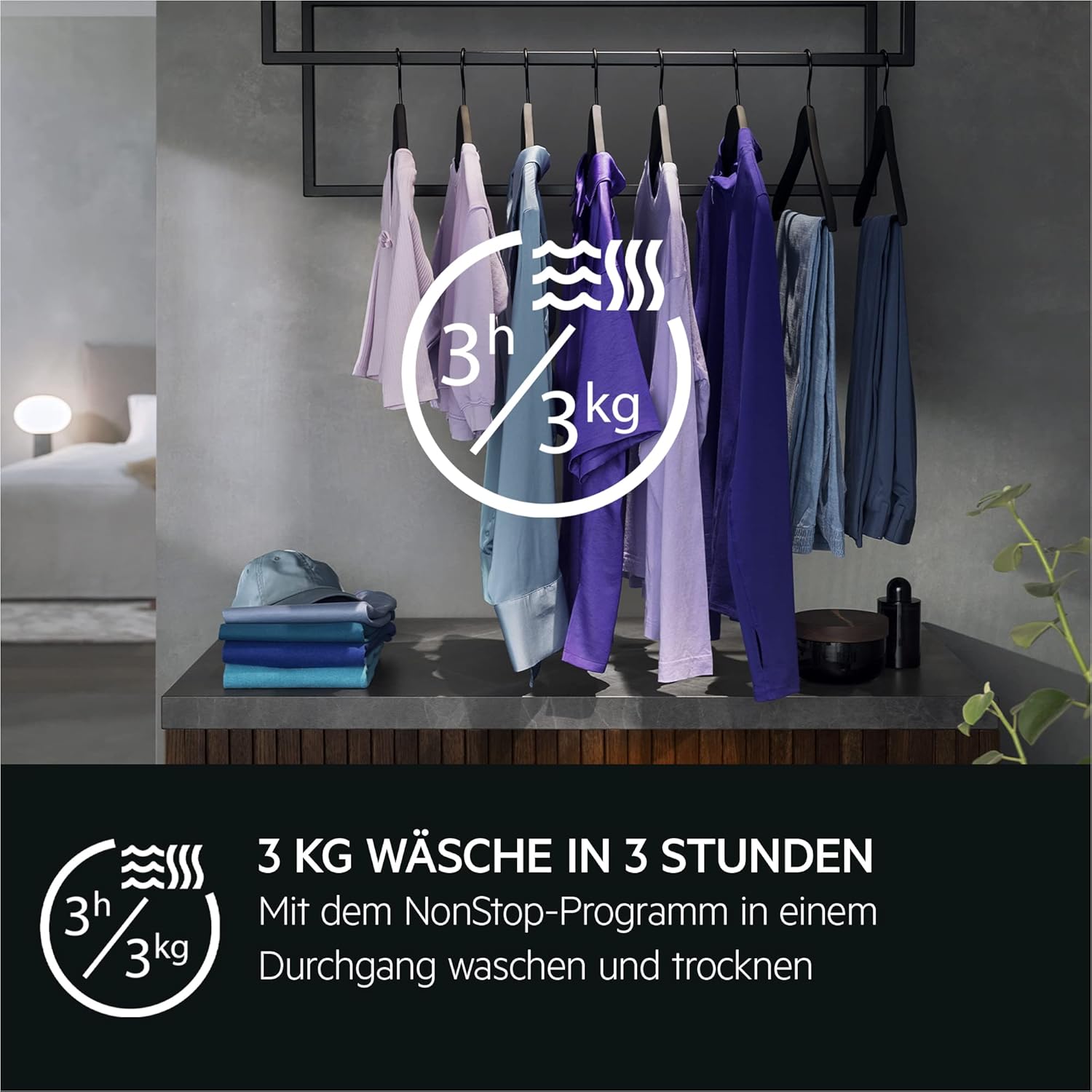 AEG L7WBA60680 Waschtrockner / DualSense - schonende Pflege / 8 kg Waschen / 5 kg Trocknen / D / energiesparend / Mengenautomatik / Nachlegefunktion / ProSteam - Auffrischfunktion / 1600 U/min