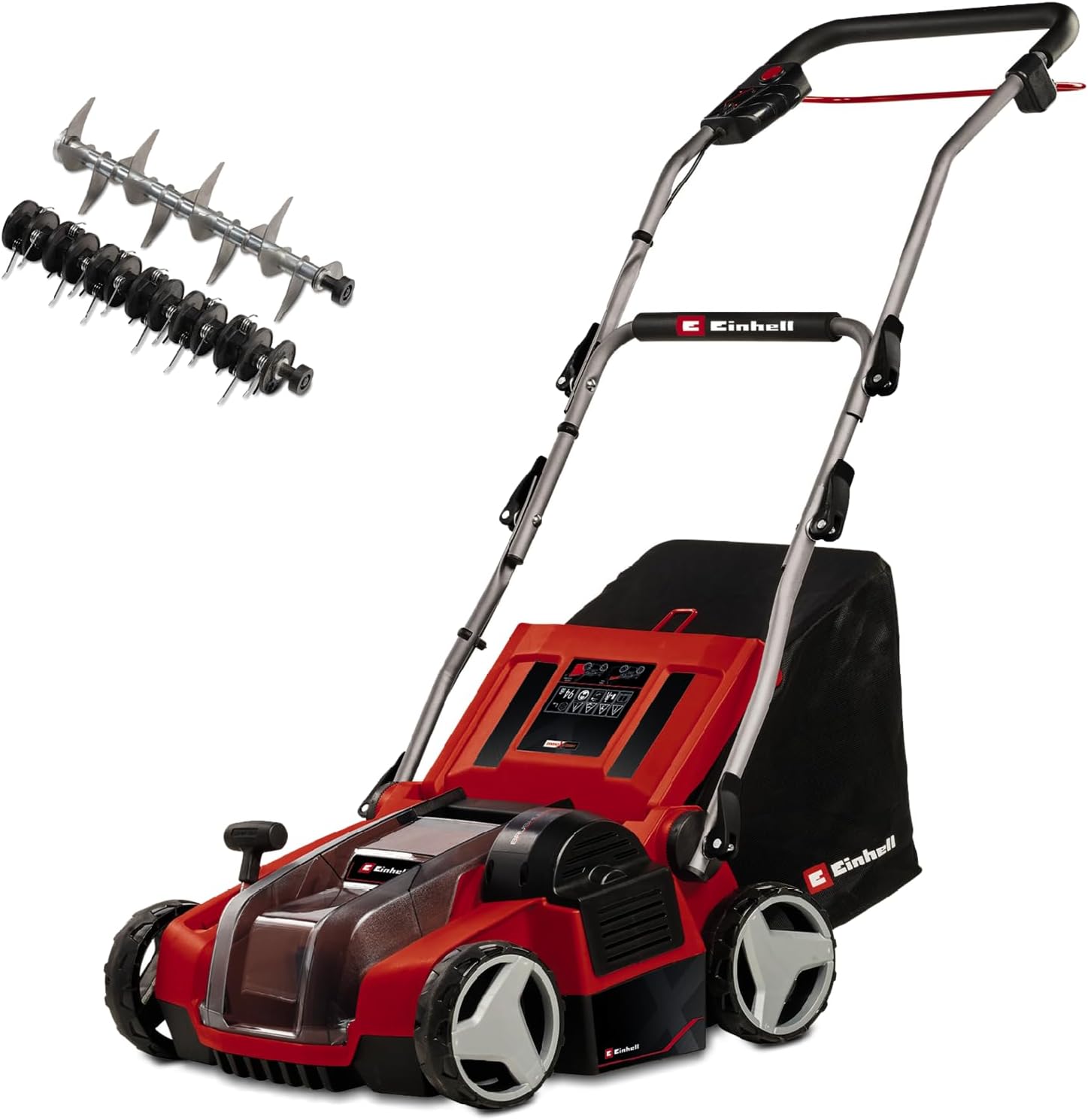 Einhell Akku-Vertikutierer-Lüfter GE-SA 36/35 Li-Solo Power X-Change (Li-Ion, 36 V, bürstenloser Motor, 35cm Messerwalze, 28L Fangsack, einstellbare Arbeitstiefe, ohne Akku  und  Ladegerät)