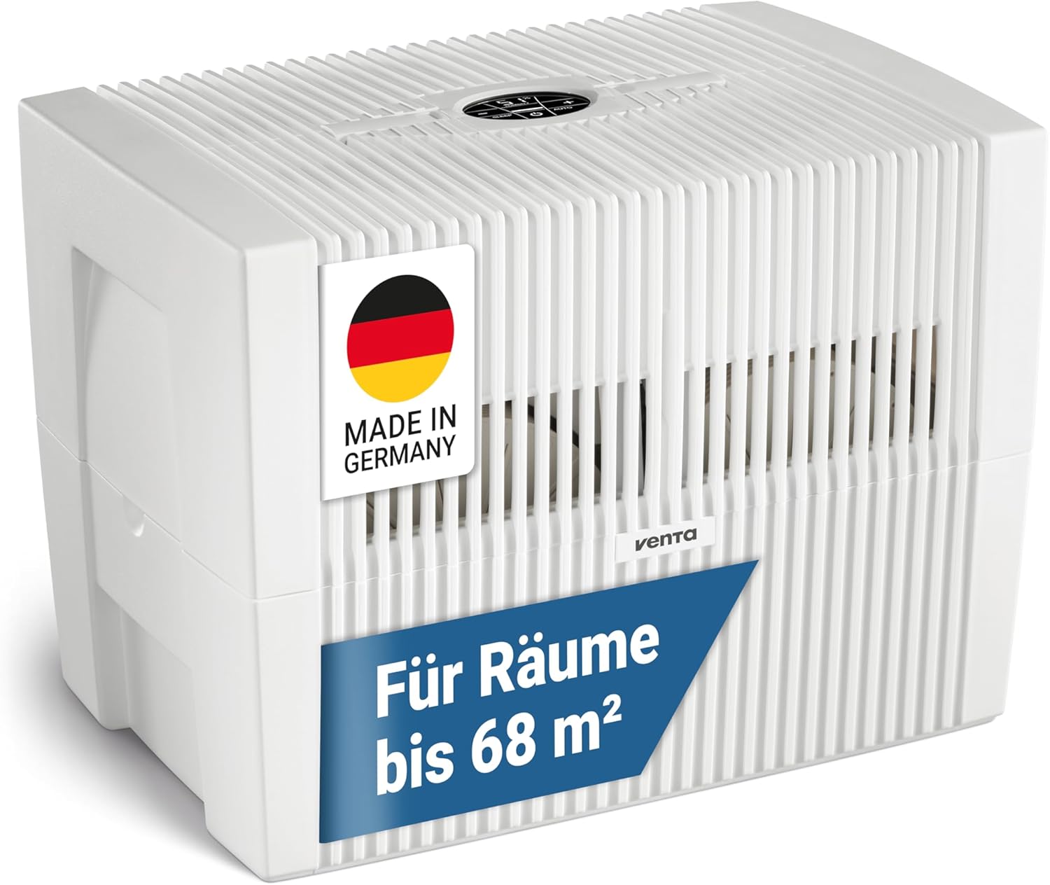 Venta Luftbefeuchter LW45 Comfort Plus, sehr leise 24 dB(A), energieeffizient 3 Watt, hygienische Kaltverdunstung ohne Filter, großer 10 l-Tank, bis 60 m², Automatik-, Sleep-Modus, mit Duftfunktion