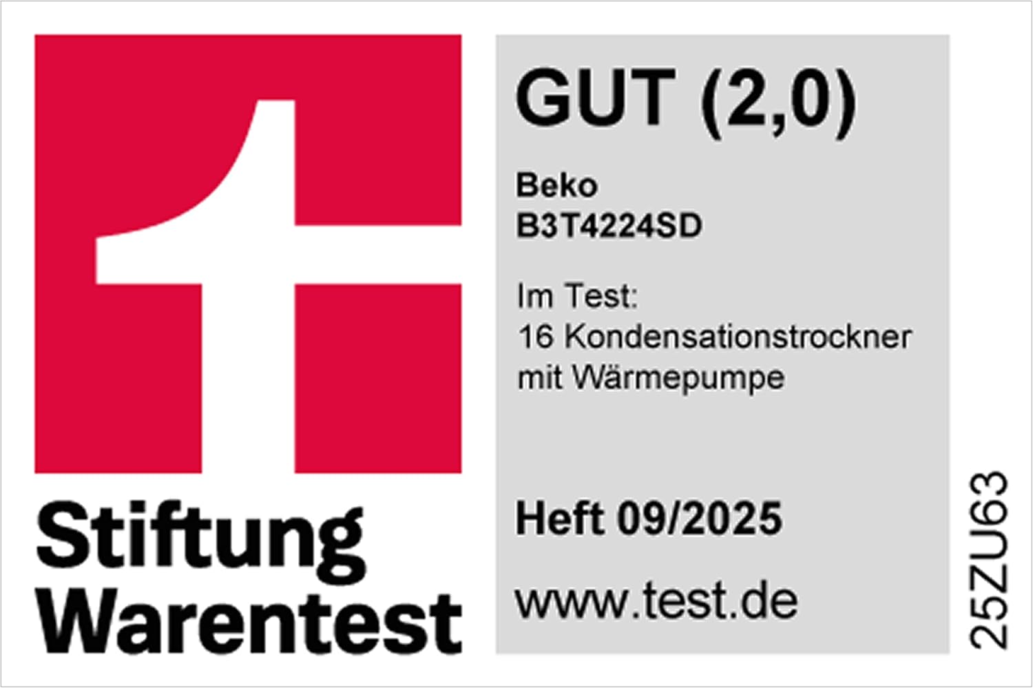 Beko B3T4224SD Wärmepumpentrockner, Wäschetrockner, 8 kg, allergikergeeignet, Hygiene Trocknen  und  Hygiene Auffrischen, SteamCure Dampffunktion, 15 Programme, Express, Weiß