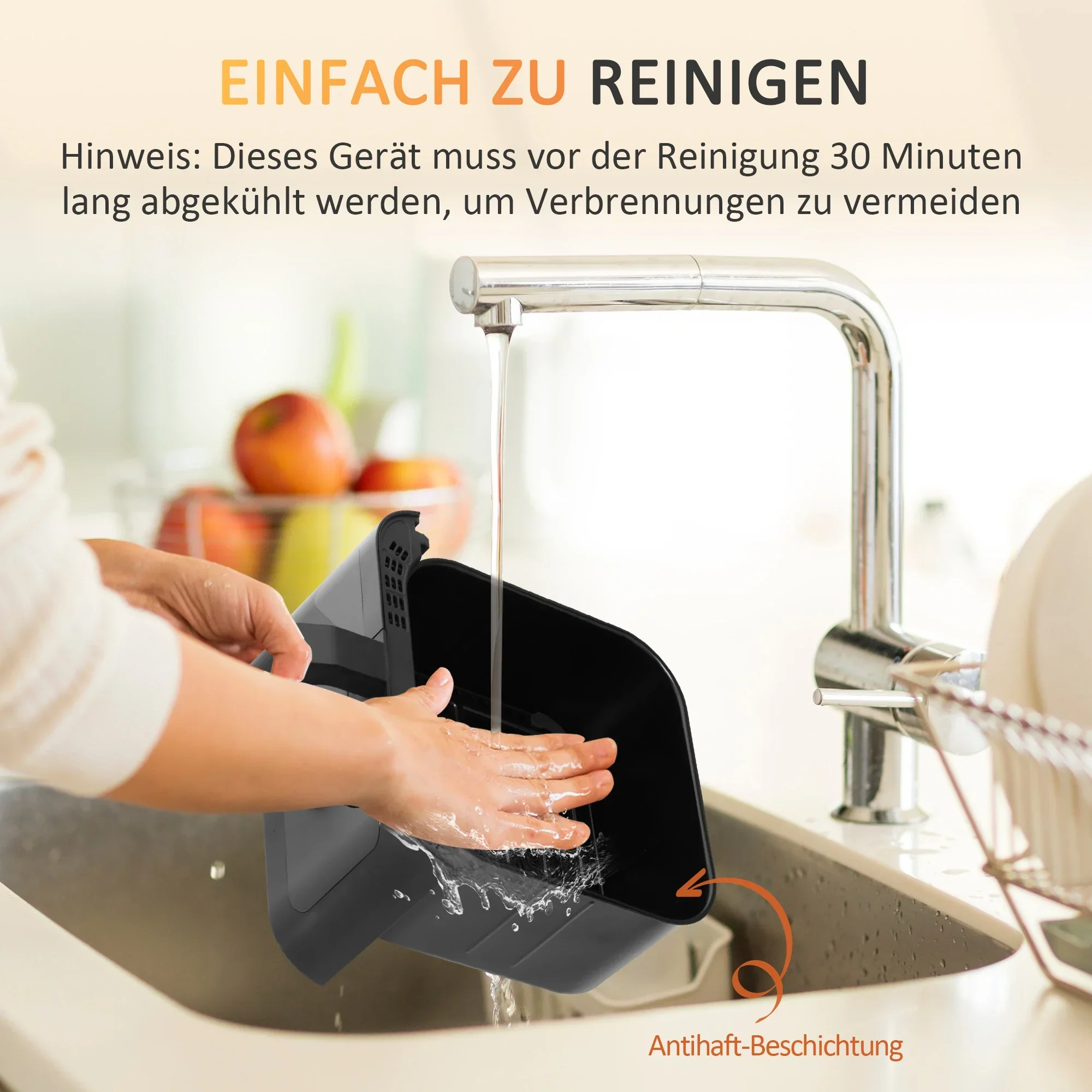 HOMCOM heteluchtfriteuse airfryer vetarm snel koken