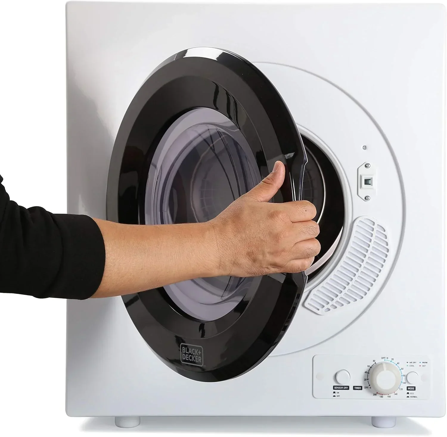 Compact Clothes Dryer 1.5 Cu. Ft. 850W Electric Dryer 120V Vented Dryer Stainless Steel Drum