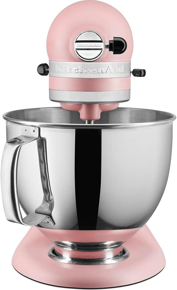 KitchenAid Küchenmaschine I Artisan I Kippbarem Food Processor I Teigknetmaschine mit 5 Zubehör | 2 Schüsseln aus Edelstahl | 4.8 L | Schwarz