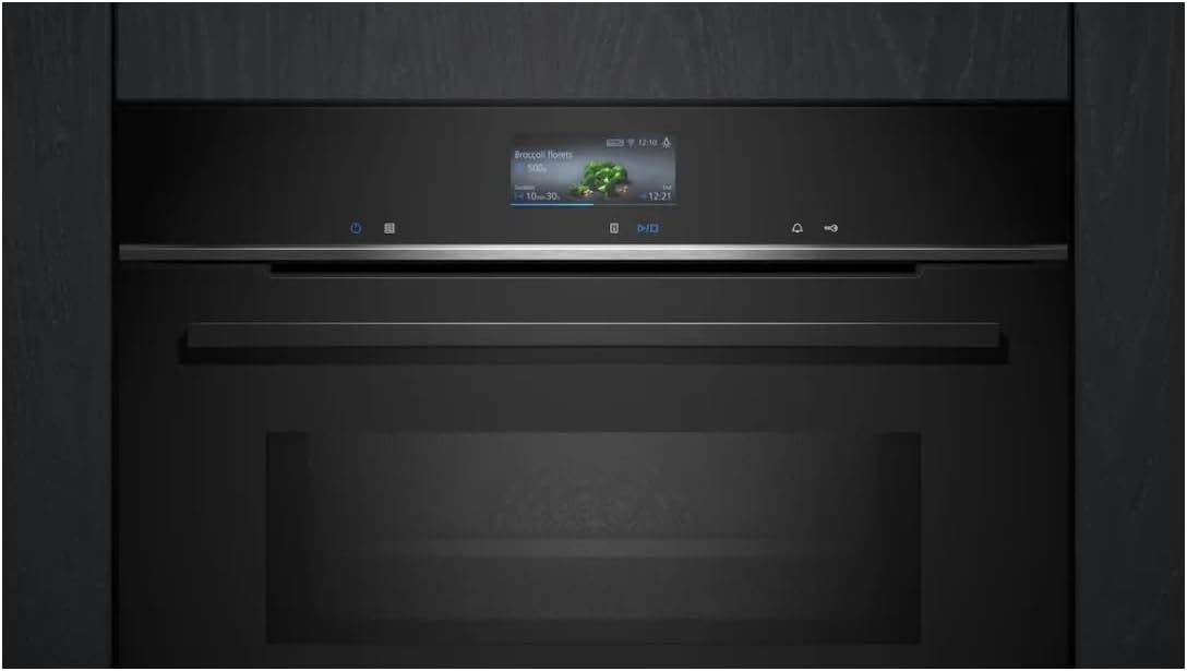 Siemens HB578GBS3, iQ500, Einbau-Backofen 60 x 60 cm, activeClean Pyrolyse Selbstreinung, TFT-Display, 3D Heißluft, Schnellaufheizung, cookControl40 Automatikprogramme, softMove, Edelstahl