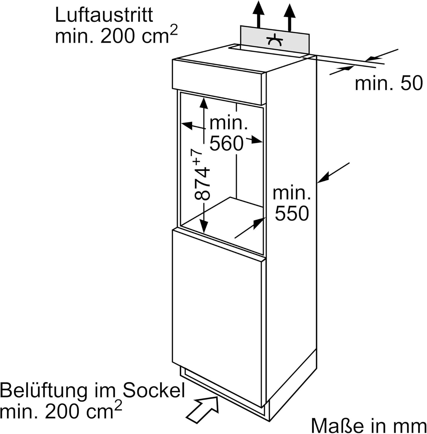 Bosch GIV11ADC0 Serie 6 Einbau-Gefrierschrank, 95 kWh, Jahr, 70 l, LowFrost, FreshSense, 72 x 56